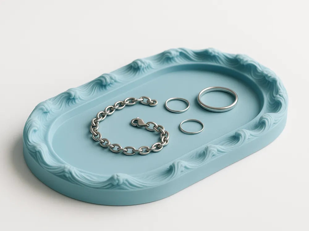 Baroque Elegance Jewelry Tray 🩵✨