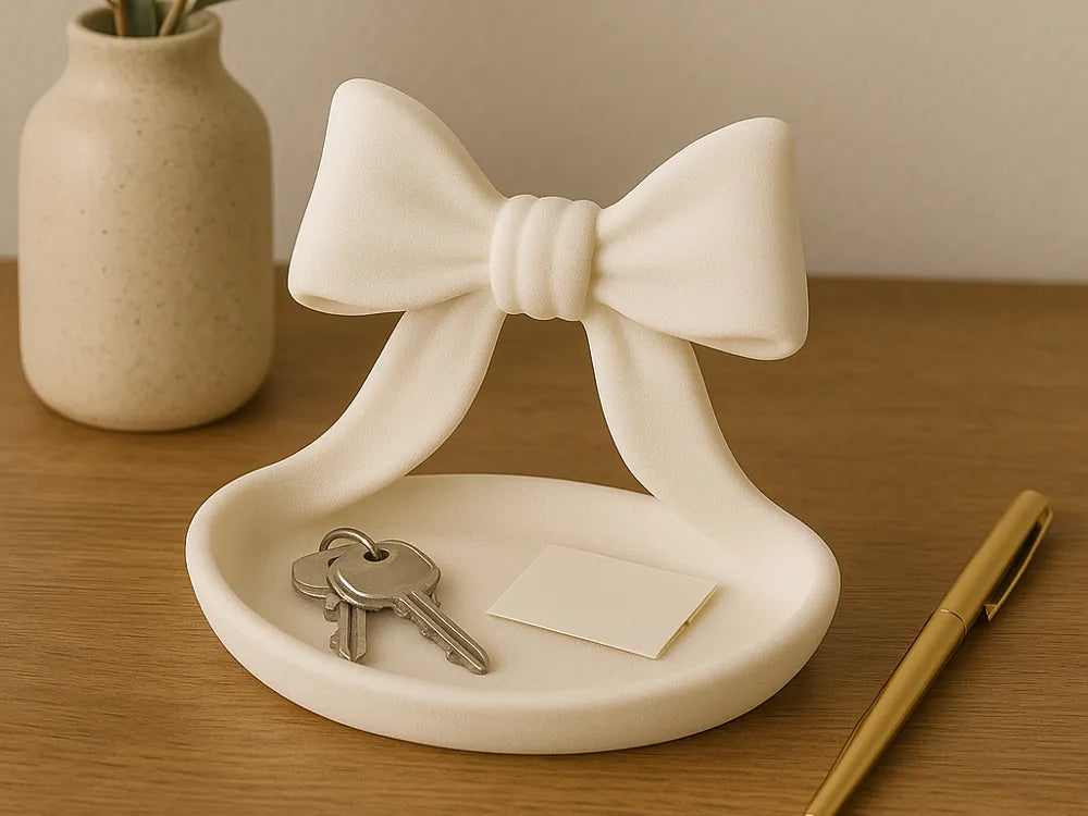 Enchanted Bow Trinket Tray 🎀🤍