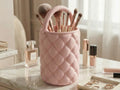 Luxury Quilted Makeup Brush Holder 🎀🌸