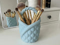 Quilted Vanity Brush Holder 🩵✨
