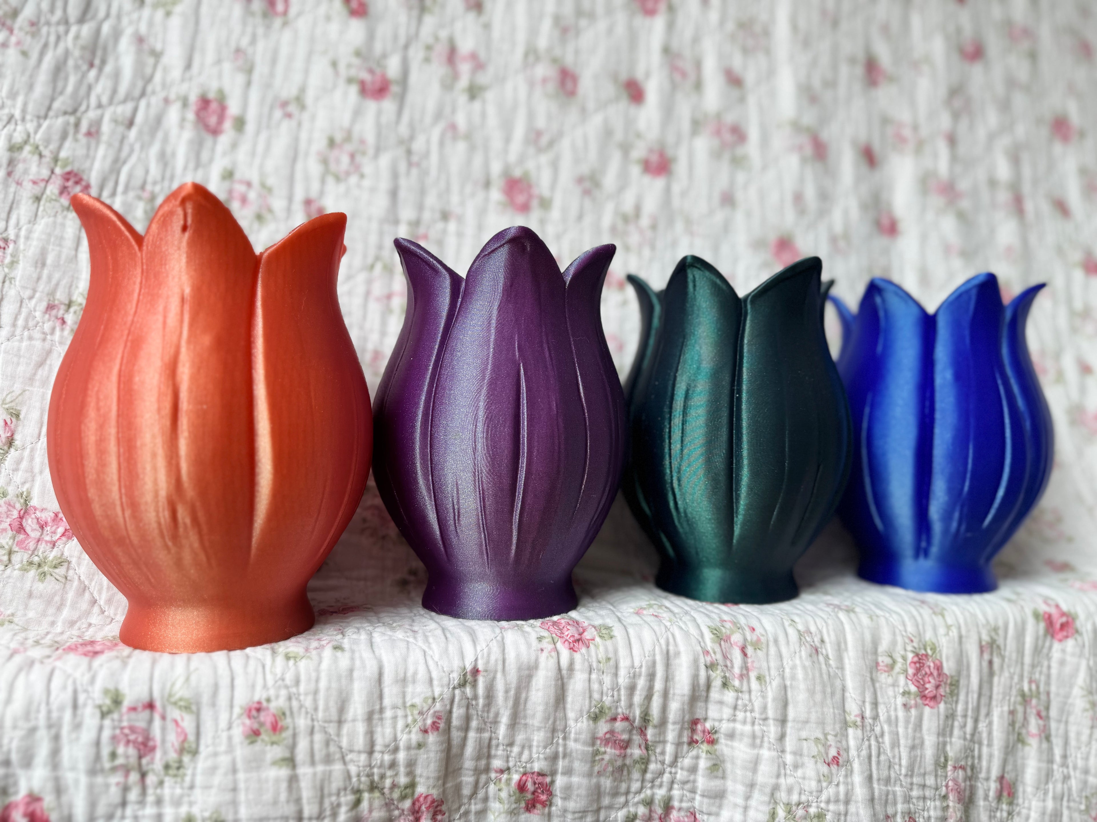Floral Vase Glitter