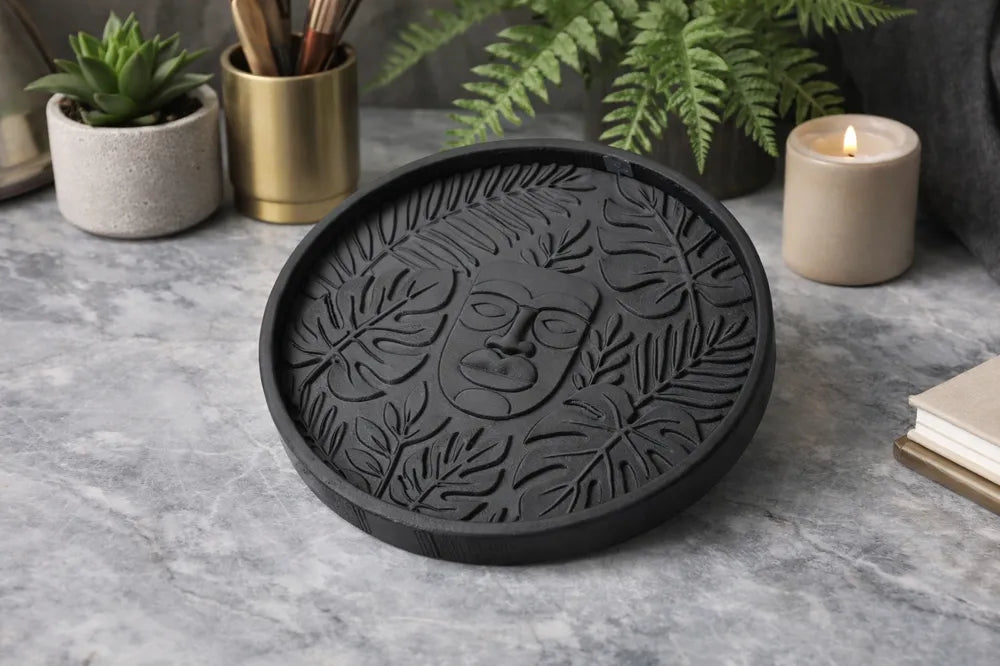 Mystic Nature Face Trinket Tray 🌿🖤