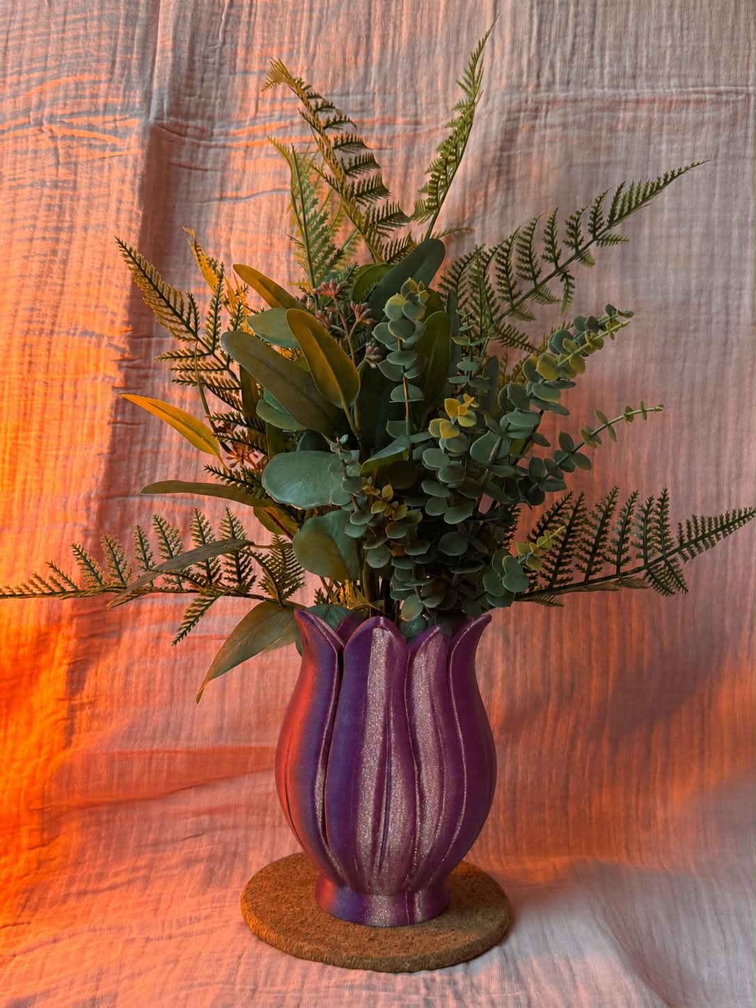 Floral Vase Glitter